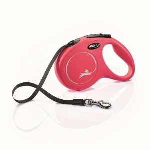 Flexi Flexi Classic Nylon Cord Dog Leash Red 16ft MD up to 55lb