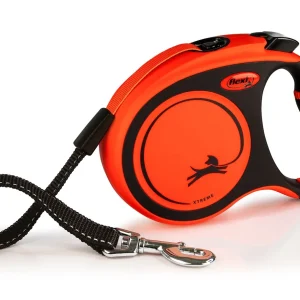 Flexi Xtreme Retractable Leash Orange & Black Small, 16 ft