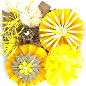 Floral Seagrass mats: Foraging Parrot Toys