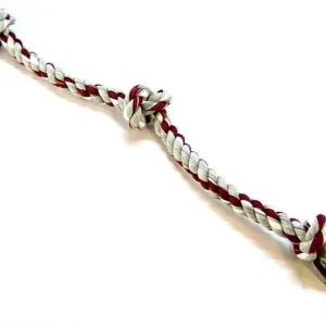 Flossy Chews Colored 3 Knot Tug Rope