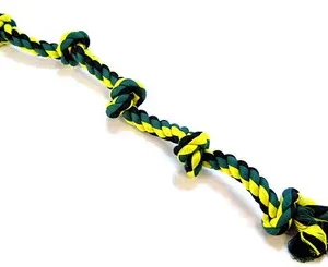 Flossy Chews Colored 5 Knot Tug Rope X-Large (3' Long)