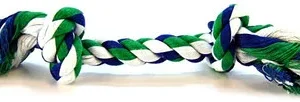 Flossy Chews Colored Rope Bone Small (9" Long)