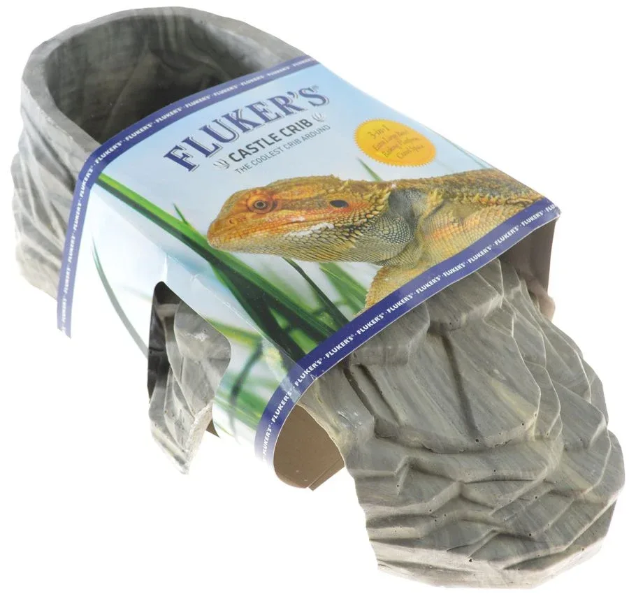 Flukers Castle Crib Reptile Basking Platform and Hide Assorted Colors