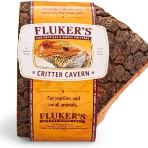 Flukers Critter Cavern Corner Half-Log Small