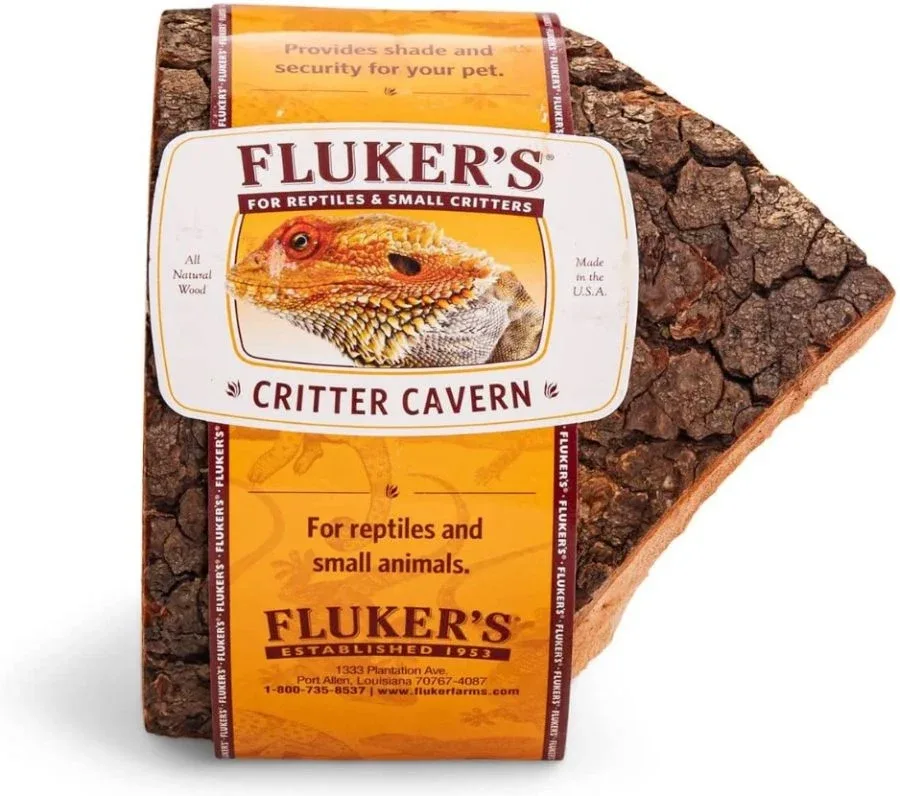 Flukers Critter Cavern Corner Half-Log Small