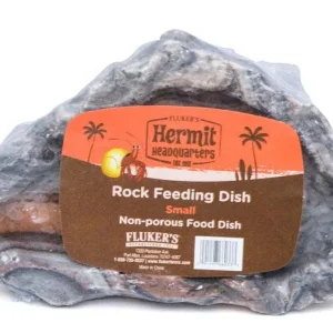 Fluker's Hermit Crab Rock Feeding Dish Black SM