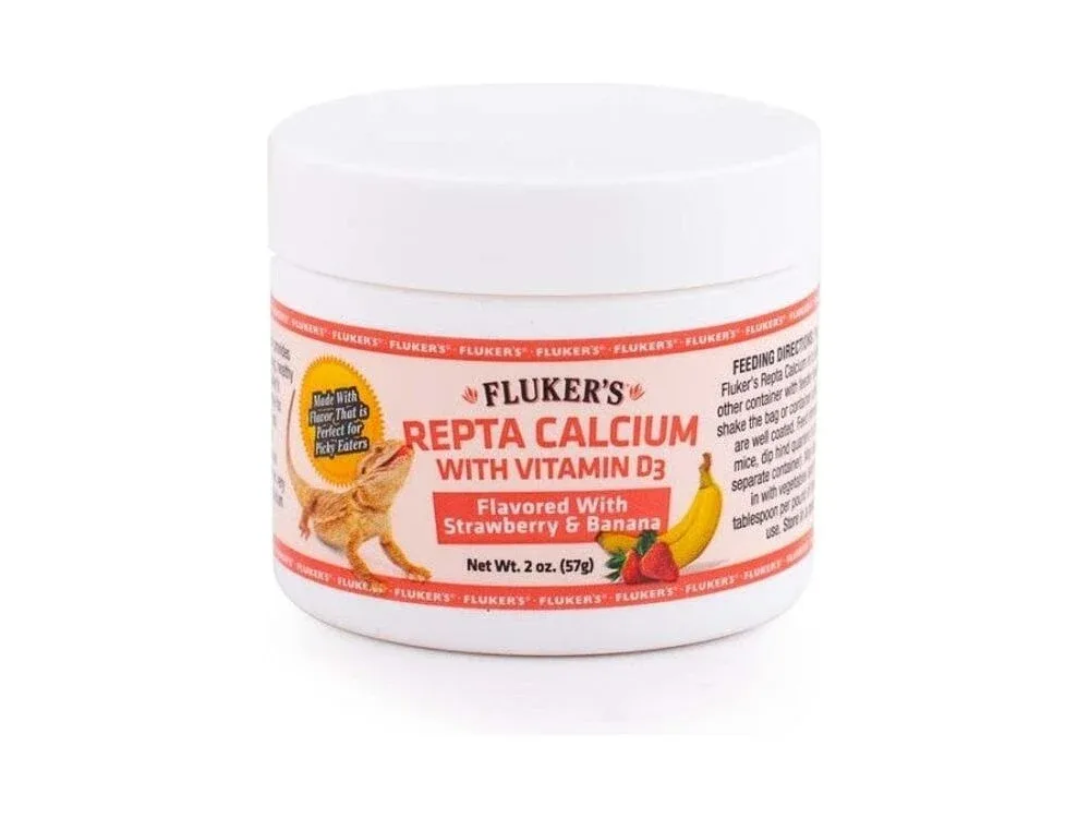 Fluker's Repta Strawberry-Banana Flavored Calcium with Vitamin D3 /2 oz