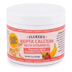 Fluker's Repta Strawberry-Banana Flavored Calcium with Vitamin D3 4 oz