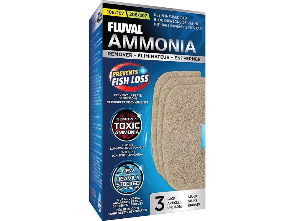 Fluval 106/107/206/207 Ammonia Remover Pad, 3pk