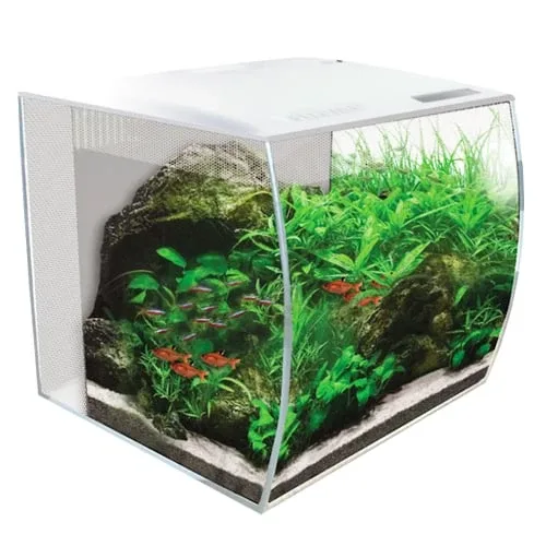 Fluval FLEX 57L Aquarium Kit, 15 gallon - White