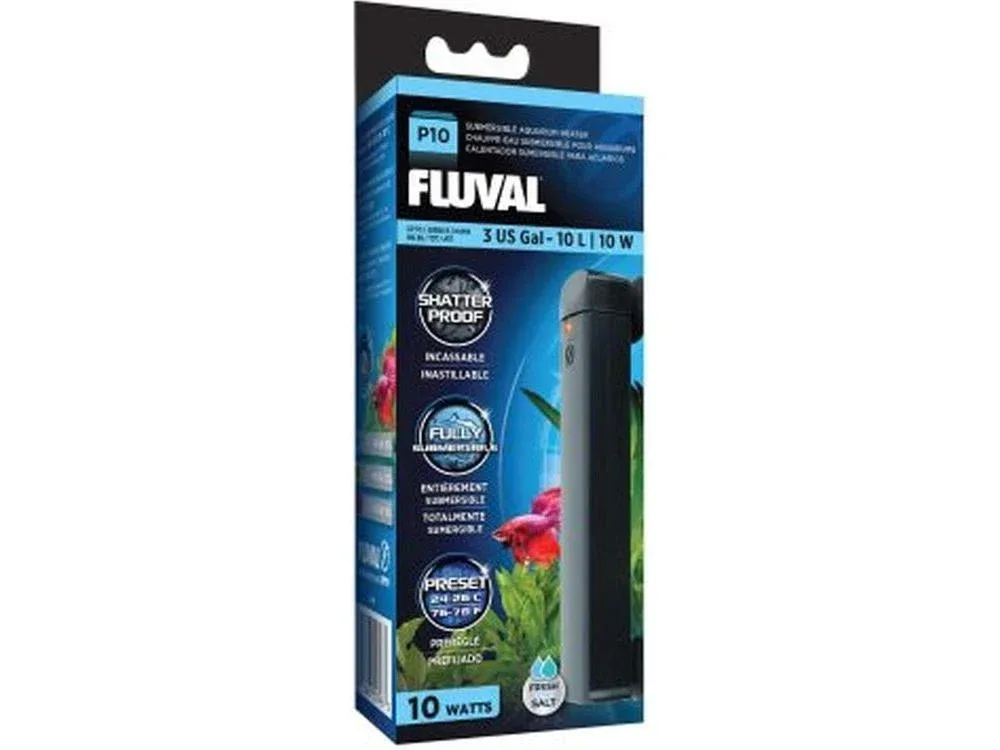 Fluval P10 Pre-Set Aquarium Heater, 3 gallon
