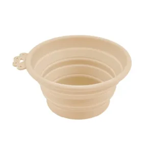 Fog City Pet Beige Collapsible Silicone Travel Dog Bowl