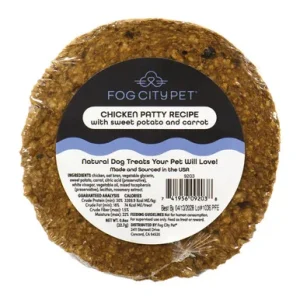 Fog City Pet Chicken Patty Recipe w/ Sweet Potato & Carrot Dog Chew Treat