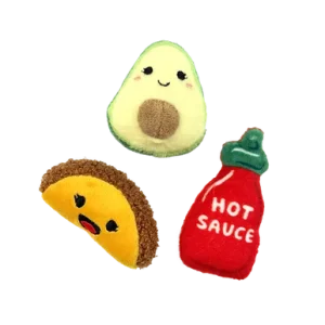 Fog City Pet Snack Pack Trio Plush Catnip Cat Toys, 3