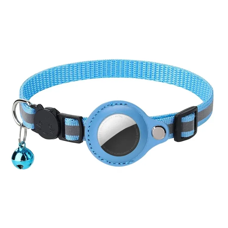 For AirTag 2nd Gen / AirTag 1st Gen Pet Anti-Lost Locator Collar Protector Cats Reflective Bell Neckties
