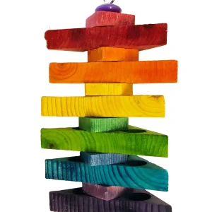 Foraging Triangle wood parrot toys