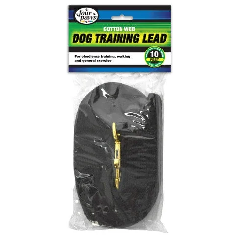 Four Paws Cotton Web Dog Lead Black 10 Feet - Image 2