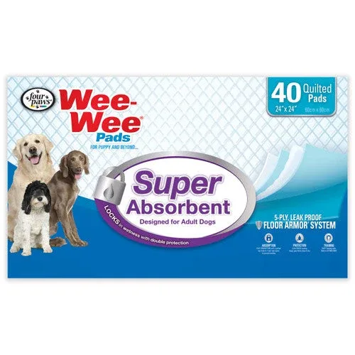 Four Paws Four Paws Wee-Wee Super Absorbent Pads for Dogs 40 Count - Image 2