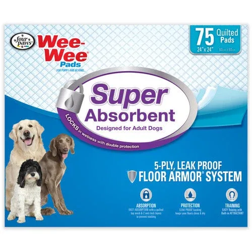 Four Paws Four Paws Wee-Wee Super Absorbent Pads for Dogs 75 Count - Image 2