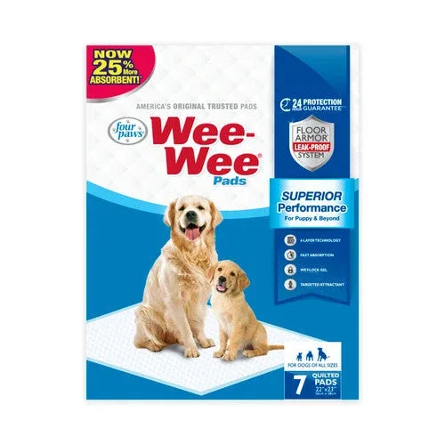 Four Paws Four Paws Wee-Wee Superior Performance Dog Pee Pads Standard 7 Count - Image 2