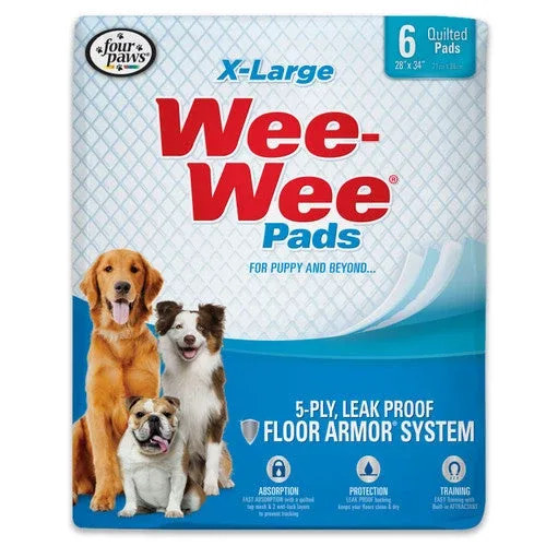 Four Paws Four Paws Wee-Wee Superior Performance X-Large Dog Pee Pads x-Large 28" x 34" 6 Count - Image 2