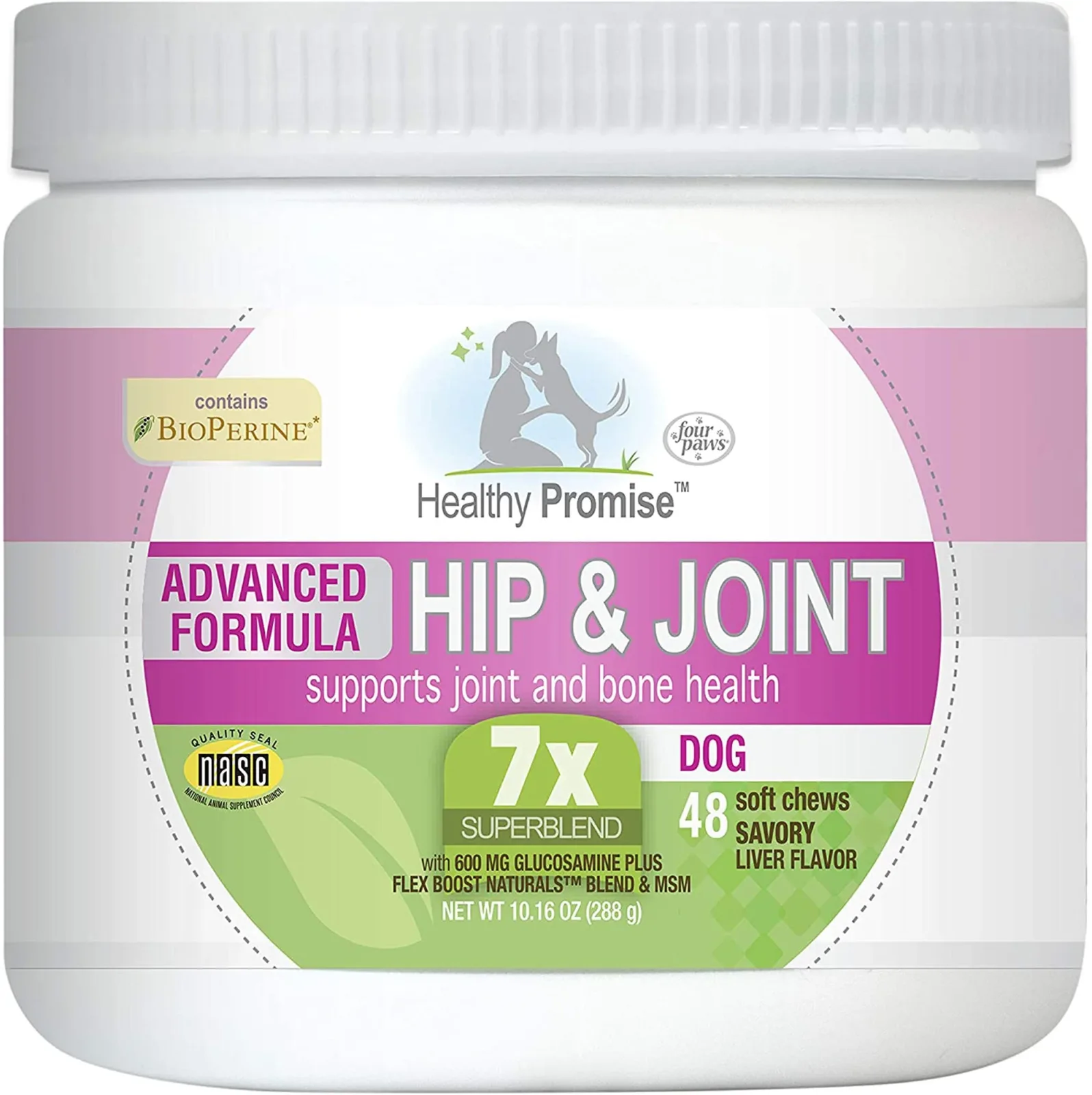 Four Paws Healthy Promise Advanced Formula Hip & Joint Supplement for Dogs Soft Dog Chews Hip & Joint 48 ct