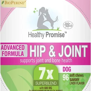 Four Paws Healthy Promise Advanced Formula Hip & Joint Supplement for Dogs Soft Dog Chews Hip & Joint 96 ct
