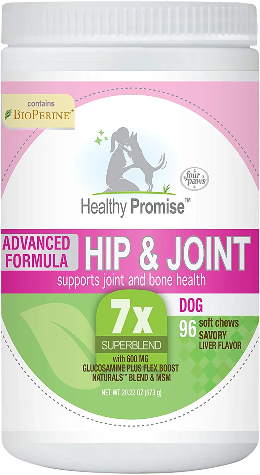 Four Paws Healthy Promise Advanced Formula Hip & Joint Supplement for Dogs Soft Dog Chews Hip & Joint 96 ct