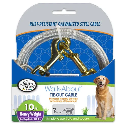Four Paws Heavy Weight Dog Tie Out Cable Silver 10 Feet - Image 2