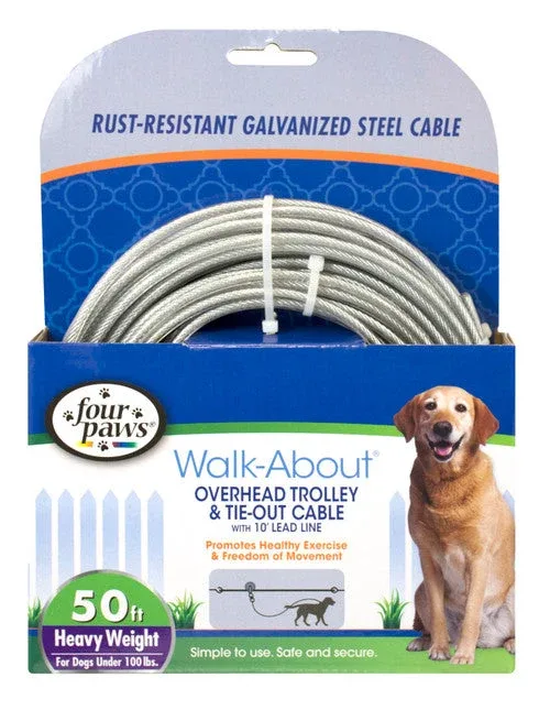 Four Paws Heavy Weight Dog Trolley Exerciser Silver 50 Feet - Image 2