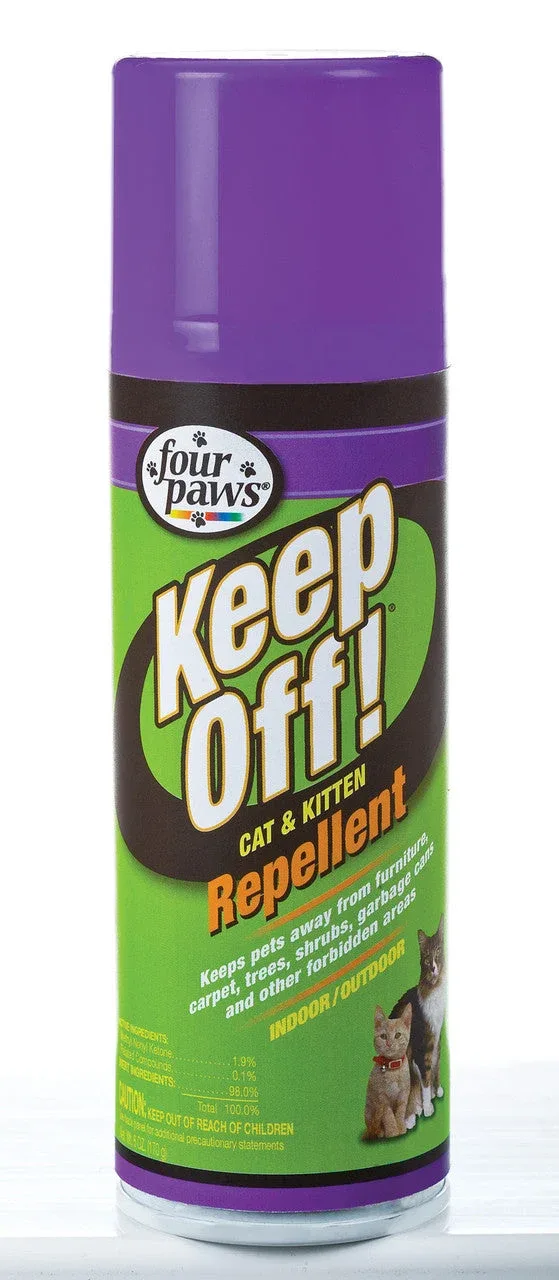 Four Paws Keep Off! Indoor and Outdoor Cat and Kitten Repellent 6 Ounces