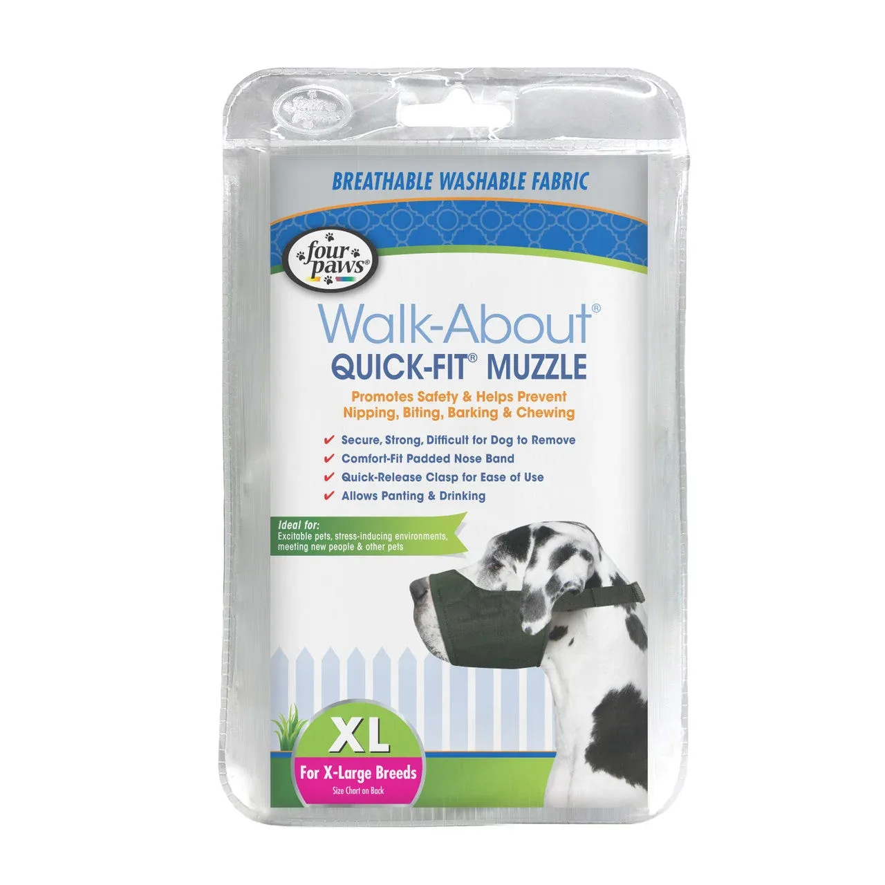 Four Paws Walk-About Quick-Fit Dog Muzzle 5 - X-Large