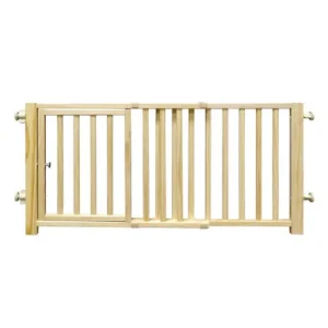 Four Paws Walkover Wood Dog Gate With Door 30-44 In W X 18 In H