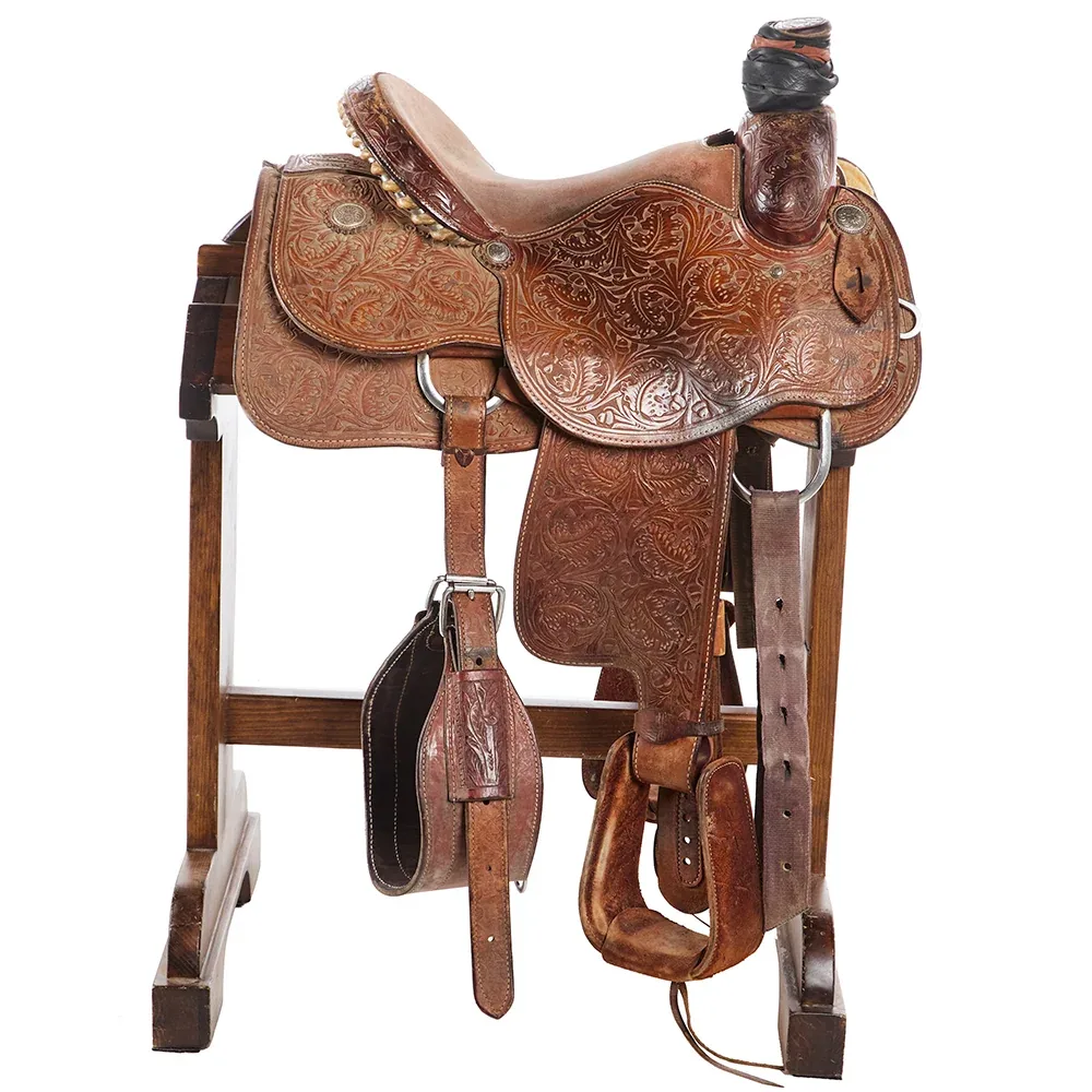 Four T Saddles Used 15in Saddlery Team Roper - Image 2