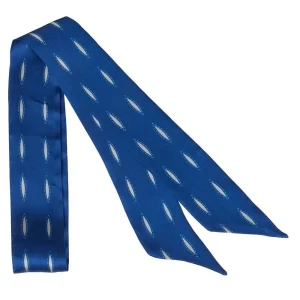 Fringe Scarves Buck Stitch Navy Twilly