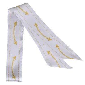 Fringe Scarves Smiley Pocket Off White Twilly