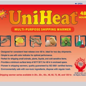 Full Case (120 Units) 48+ Hours Uniheat Heat Pack Shipping Warmer - Uniheat