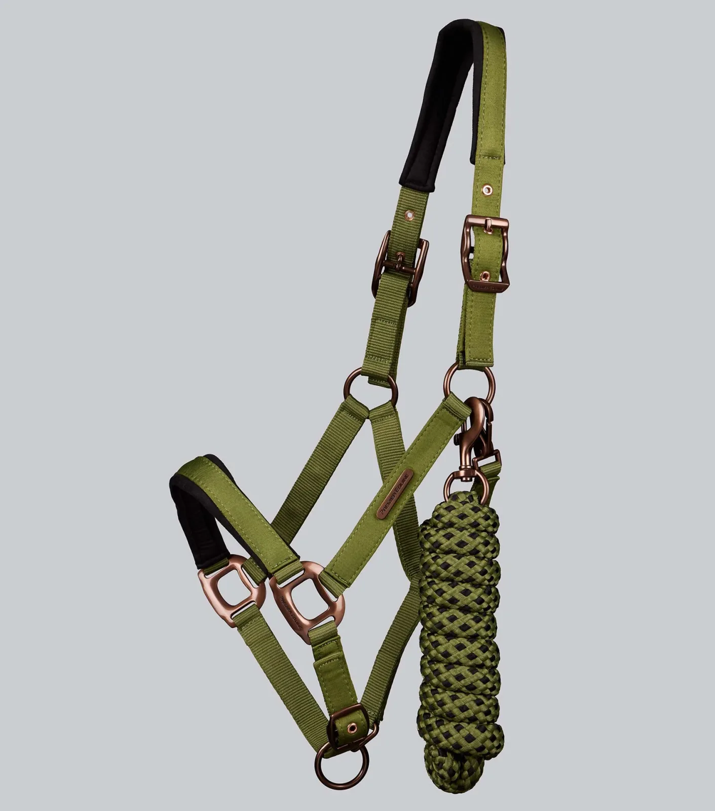 Fusco Head Collar With Lead Rope Olive - Image 2