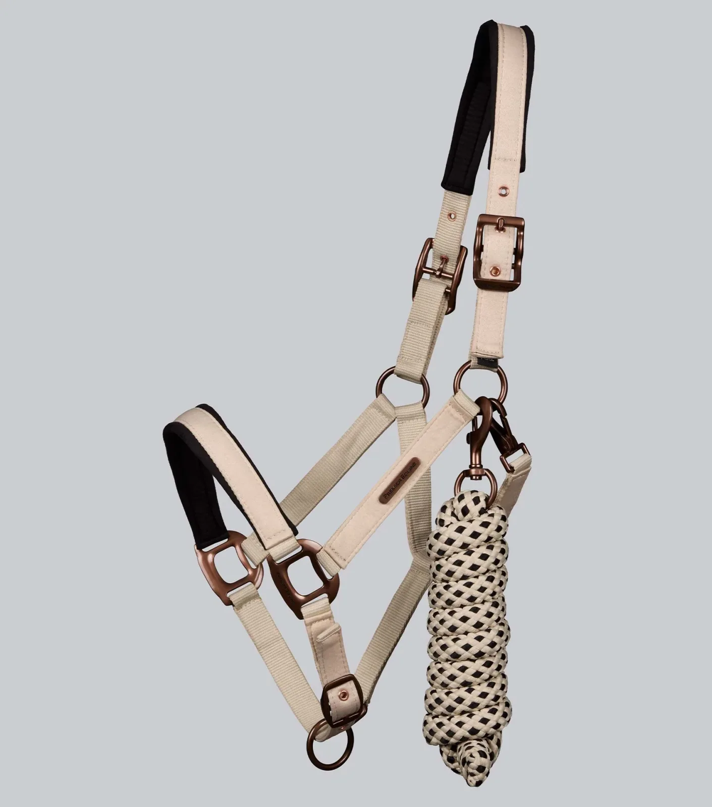 Fusco Head Collar With Lead Rope Taupe - Image 2