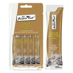 Fussie Cat Chicken & Beef Goat Milk Puree