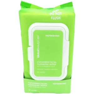 Global Beauty Care Cucumber Facial Cleansing Wipes 60 pk.