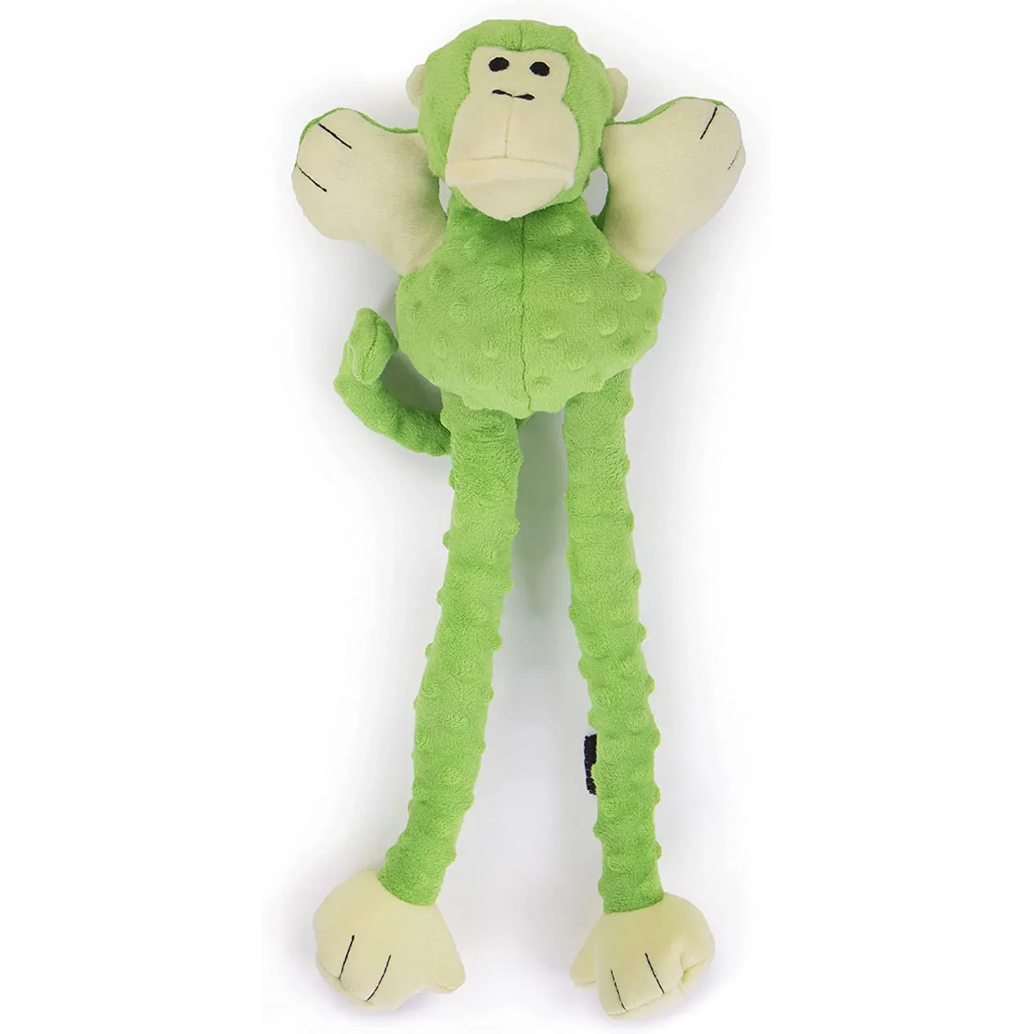 Godog Crazy Tugs Monkey with Chew Guard Large Lime - Image 2