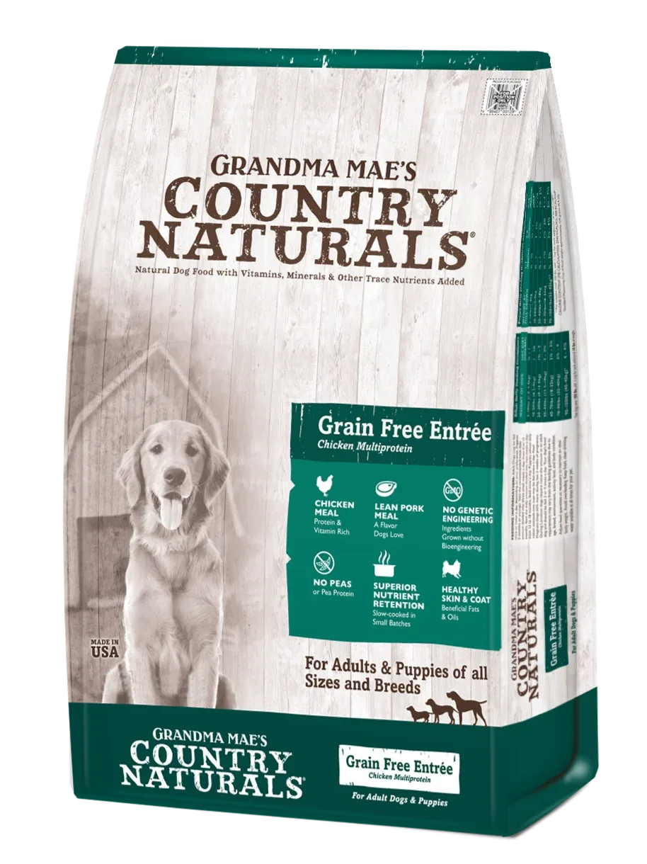 Grandma Mae's Country Naturals Premium All Natural Grain Free Dry Dog Food High-Protein Chicken 4lb