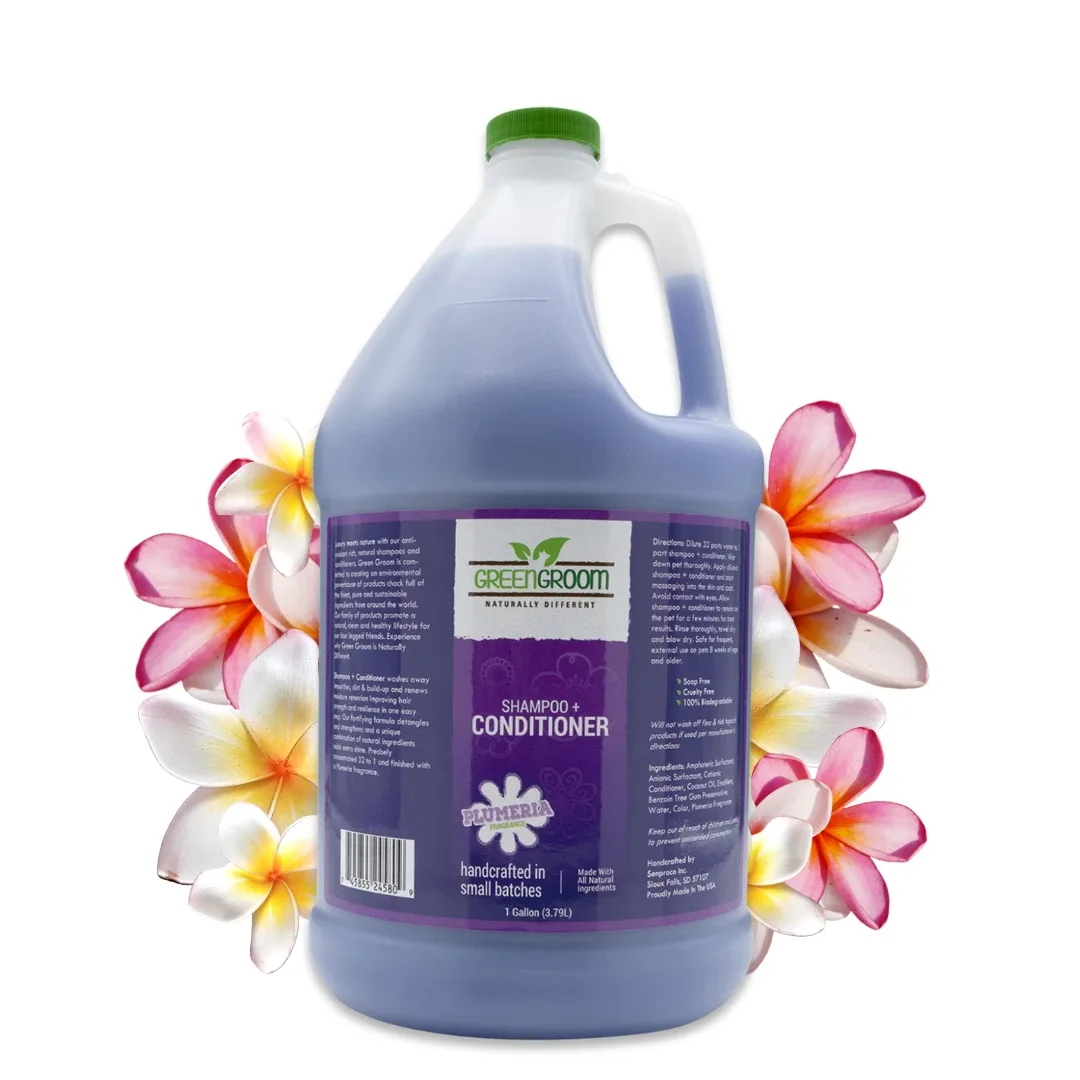 Green Groom Shampoo + Conditioner, 1 Gallon