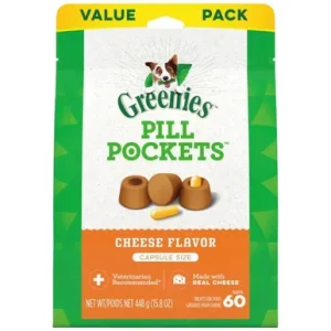 Greenies Pill Pockets Cheese Flavor Capsule Size Soft Dog Treats