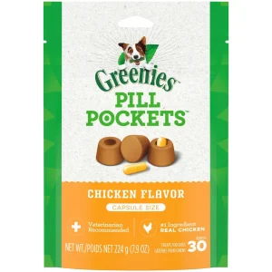 Greenies Pill Pockets for Capsules Chicken 30 Count 7.9 oz
