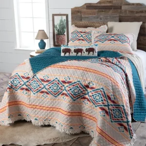 Greenland Home Fashions Sundance Southwest Ruffle Quilt Set