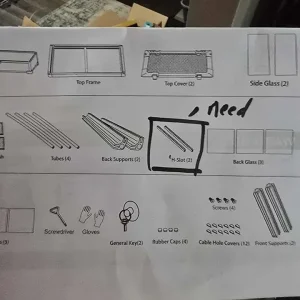 H-slots Accessories for Reptile Terrarium 48" x 18" x 36"