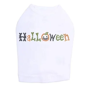 Halloween in Small Print Rhinestone Tank Top - Many Colors