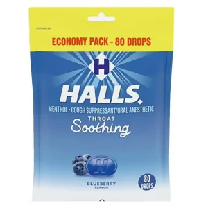 Halls Cough Drops Blueberry 80 pk.